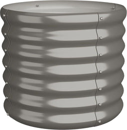 vidaXL - Plantenbak - 40x40x36 - cm - gepoedercoat - staal - grijs