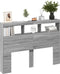 vidaXL - Hoofdbordkast - met - LED-verlichting - 140x17x102 - cm - grijs - sonoma