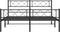 vidaXL - Bedframe - met - hoofd- - en - voeteneinde - metaal - zwart - 140x200 - cm