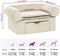 vidaXL - Hondenbank - met - lade - 75x50x38 - cm - pluche - crèmekleurig