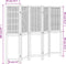 vidaXL - Kamerscherm - met - 5 - panelen - massief - paulowniahout - wit