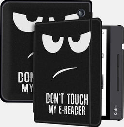Lunso Geschikt voor Kobo Libra H20 hoes (7 inch) - sleep cover - Don't Touch