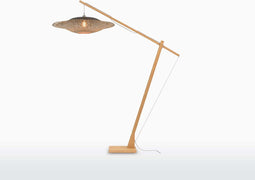 GOOD&MOJO Vloerlamp Kalimantan - Bamboe - 190x87x207cm - Scandinavisch,Bohemian - Staande lampen voor Woonkamer - Slaapkamer