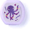 Amuse Plus Sea life Snackbox - Snackdoosjes - Bewaardoos met Clipsluiting - Vaatwasserbestendig - Paars - 200 ml