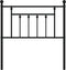 vidaXL - Hoofdbord - 80 - cm - metaal - zwart