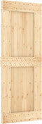 vidaXL - Schuifdeur - met - beslag - 80x210 - cm - massief - grenenhout