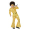Goudkleurige lovertjes disco outfit voor jongens - Verkleedkleding