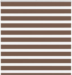 vidaXL - Zebra - rolgordijn - 150x100 - cm - stofbreedte - 145,9cm - polyester - bruin