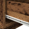 vidaXL - Nachtkastje - met - LED-verlichting - Oude - Hout - 100x36x49 - cm