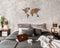 MiMi Innovations® Exclusieve Houten Wereldkaart - Muurdecoratie - Wanddecoratie - Muursticker - 130x78 cm/51.2x30.8 inch - Walnoot