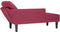 vidaXL - Chaise - longue - met - kussen - en - rechterarmleuning - fluweel - wijnrood