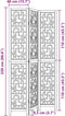 vidaXL - Kamerscherm - met - 3 - panelen - massief - paulowniahout - bruin