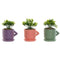 Decoratieve plant Home ESPRIT Polyethyleen Cement Stads 9 x 7 x 12 cm (3 Stuks)