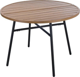 VDD - Tuintafel - Ronde aluminium tafel - Onderhoudsvrij - Lichtbruin - 100 x 73,5 cm