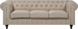CHESTERFIELD L - Chesterfield bank - Beige - Polyester
