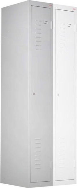 STIER - Garderobekast - Stalen constructie met cilinderslot - Lichtgrijs 1800x300x500mm
