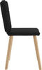vidaXL - Eetkamerstoelen - 2 - st - stof - zwart