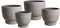 PTMD Pride Grey GRC Pot Round On Foot Set Of 4