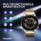 Valante Fit-Pro Smartwatch - Smartwatch Dames en Heren - Rosé goud staal - 41 mm - Stappenteller - Hartslagmeter - Bloeddrukmeter - Bellen via Bluetooth