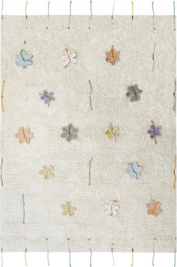 Lorena Canals Wasbaar katoen vloerkleed - Planet Bee - Wildflowers - 120x160cm