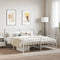 vidaXL - Bedframe - met - hoofd- - en - voeteneinde metaal - wit - 180x200 - cm
