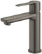 GROHE Lineare - wastafelkraan s-size - waterbesparend - met push open waste - hard graphite geborsteld (antraciet)
