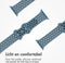 imoshion Sport⁺ bandje - Geschikt voor Apple Watch 1, 2, 3, 4, 5, 6, 7, 8, 9, 10 (42 mm), SE - 38/40/41 mm - Blue & Black - S/M