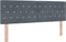 vidaXL - Hoofdbord - met - Kristallen - Knopen, - Geplooid, - Donkergrijs, - 160 - cm, - Fluweel