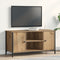 vidaXL - TV-kast - Artisan - Eiken - 100x40x50 - cm - Bewerkt - Hout - en - Staal