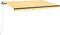 vidaXL - Luifel - handmatig - uittrekbaar - 450x350 - cm - geel - en - wit