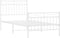 vidaXL - Bedframe - met - hoofd- - en - voeteneinde - metaal - wit - 90x200 - cm