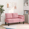vidaXL - Chaise - longue - met - kussens - fluweel - roze