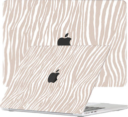 Lunso Geschikt voor MacBook Air 15 inch (2023-2025) cover hoes - case - Wild Latte