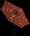 vidaXL - Parasol - met - LED-verlichting - en - stalen - paal - 300 - cm - terracotta