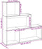 vidaXL - Kamerscherm - / - boekenkast - 3-laags - 123x29x123 - cm - hout - bruin - eiken