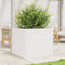 vidaXL - Plantenbak - 80x80x68,5 - cm - massief - grenenhout - wit