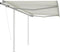 vidaXL - Luifel - automatisch - uittrekbaar - met - palen - 4,5x3,5 - m - geel - en - wit