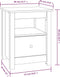 vidaXL - Nachtkastje - 40x35x49 - cm - massief - grenenhout - honingbruin