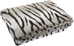Fleece deken tijger strepen dierenprint 150 x 200 cm - Woondecoratie plaids/dekentjes met dierenprint