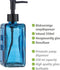 WENKO Zeepdispenser Pure Soap Glas blauw 550ml - Zeeppompje