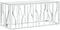 vidaXL - Salontafel - 110x45x45 - cm - roestvrij - staal - en - glas - zilverkleurig