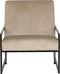 DELARY - Fauteuil - Taupe - Fluweel