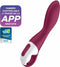 Satisfyer, Bluetooth G-spot vibrator, Heated Thrill, 20,5 cm, met app, met warmtefunctie, gemaakt van siliconen