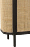 J-Line Molly Rotan kast - 2 deuren - hout - zwart - woonaccessoires