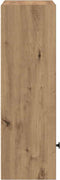 vidaXL - Boekenkast - 31x24x77 - cm - bewerkt - hout - artisanaal - eikenkleurig