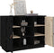 vidaXL - Dressoir - 100x40x75 - cm - massief - grenenhout - zwart