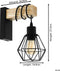 EGLO Townshend 5 - Wandlamp - E27 - H 27,5 x L 14 cm - Hout - Zwart/Bruin