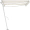vidaXL - Luifel - automatisch - met - LED - en - windsensor - 400x300 - cm - crèmekleur