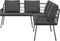 vidaXL - L-vormige - Sofa - Zwart - 231x173x78 - cm - Poly - Rattan