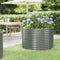 vidaXL - Plantenbak - 100x100x68 - cm - gepoedercoat - staal - grijs